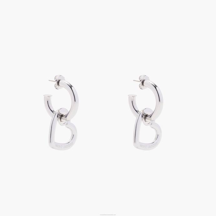 Marc Jacobs The Charmed Double Heart Hoops N84Z443