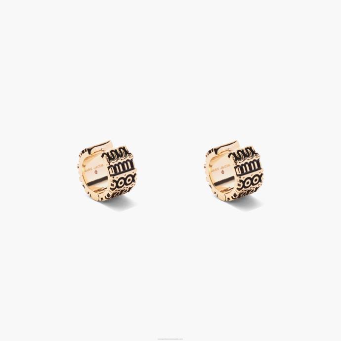 Marc Jacobs The Monogram Engraved Hoops N84Z438