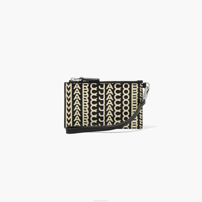 Marc Jacobs The Monogram Leather Top Zip Wristlet N84Z306
